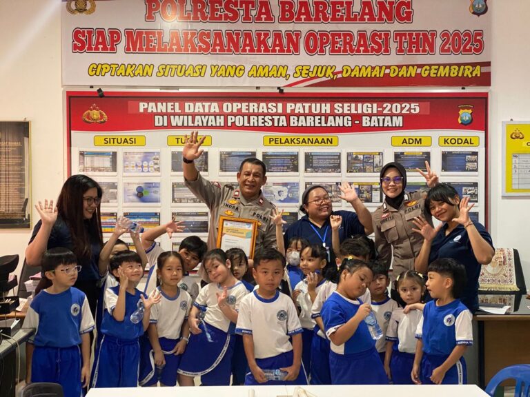 Edukasi Sejak Dini, Satbinmas Polresta Barelang Terima Kunjungan Siswa Kinder 2 Monte Sienna
